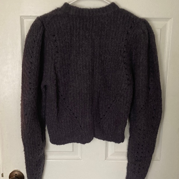 Ulla Johnson Dark Gray/Purple Crew Neck Alpaca Sweater Size M - Picture 4 of 4